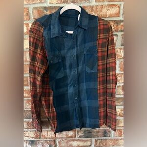 Urban Renewal Reworked and vintage Plaid Women's Button Down Shirt